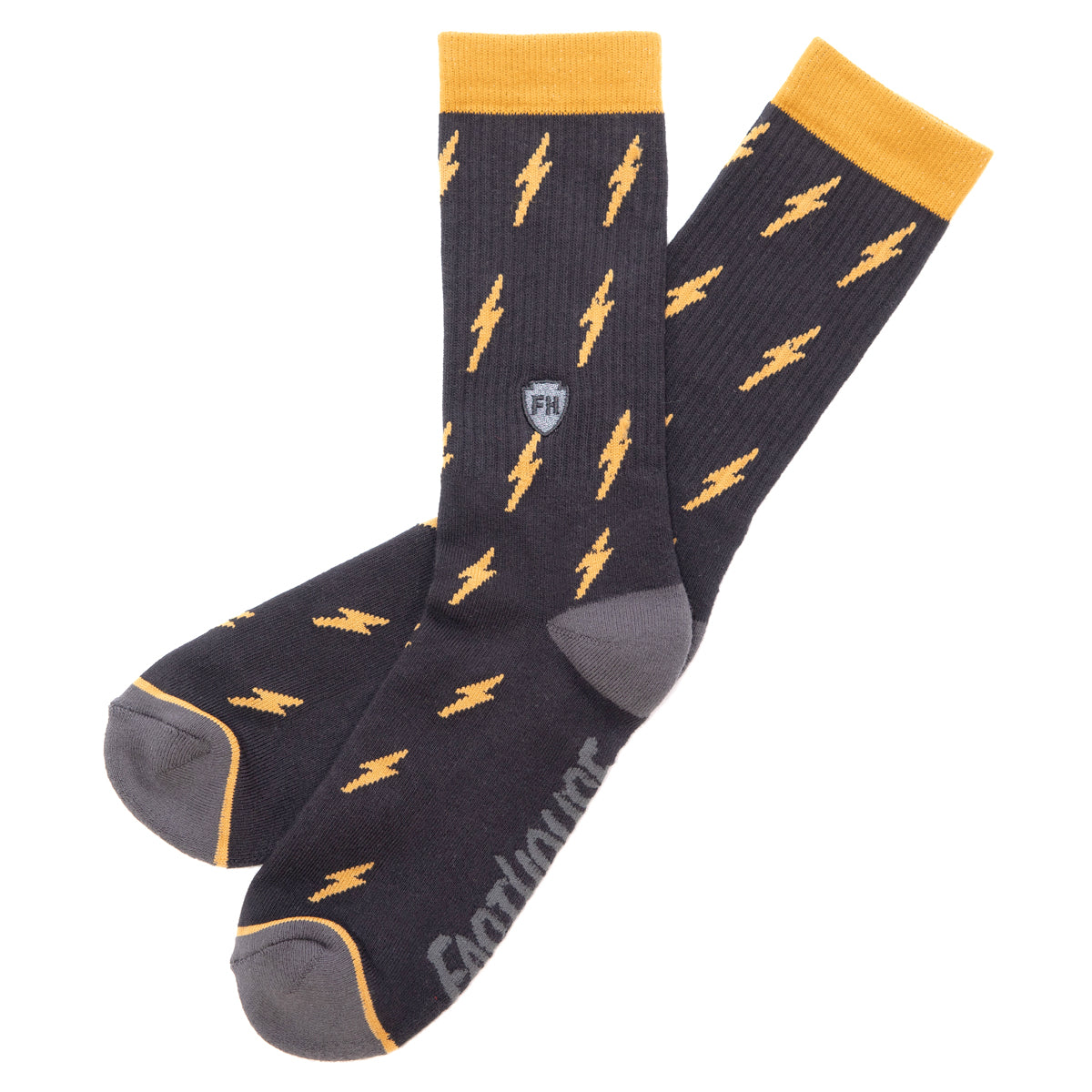 Circuit Crew Sock - Black/Vintage Gold