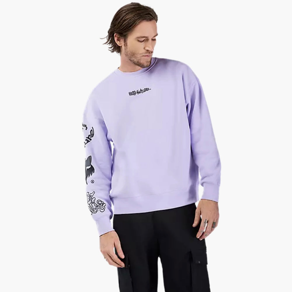 Fox Hello Future OS Crew Sweatshirt - Lilac