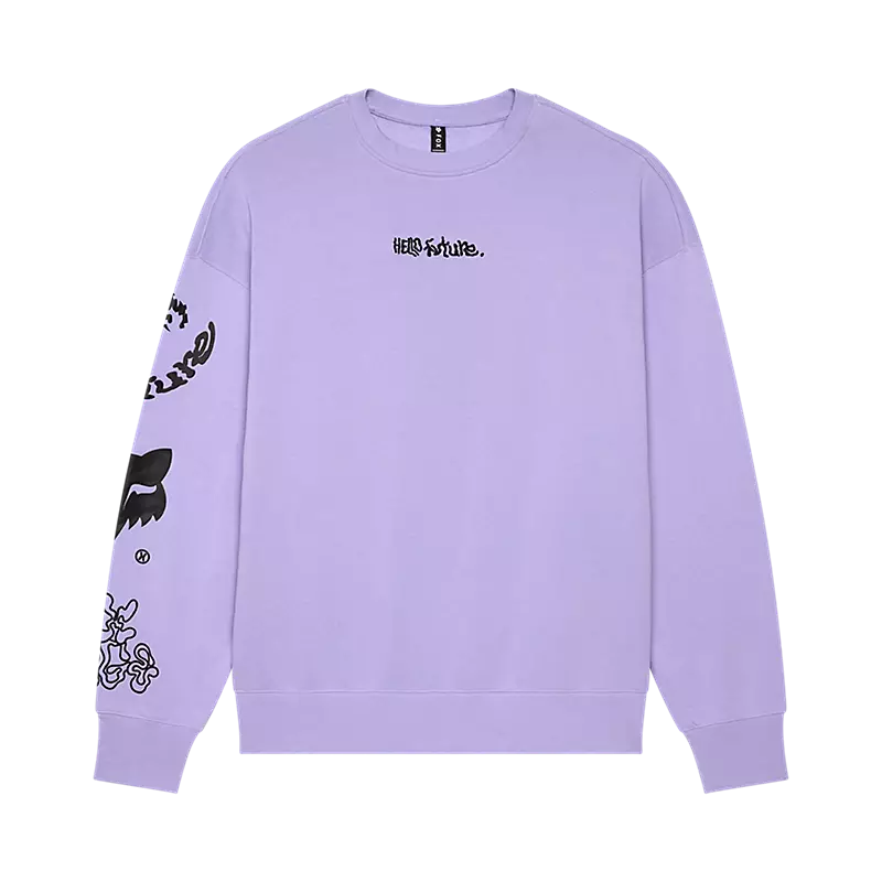 Fox Hello Future OS Crew Sweatshirt - Lilac