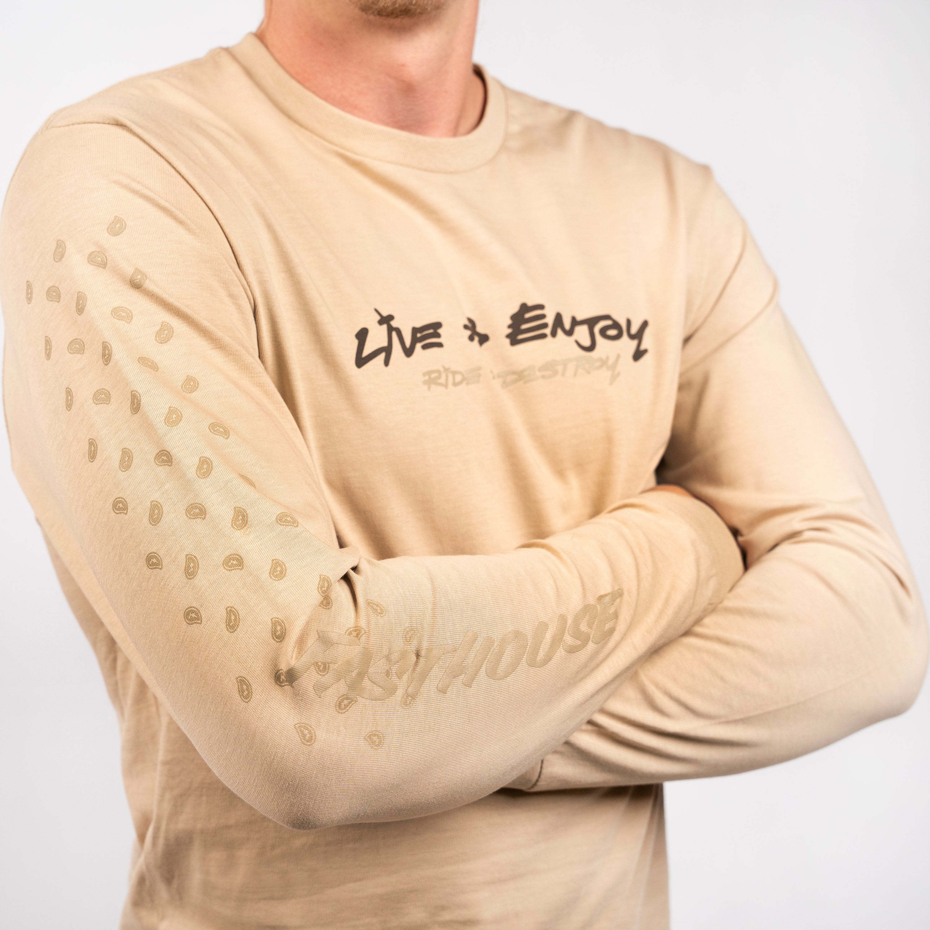 Emil Johansson Live And Enjoy LS Tee - Cream