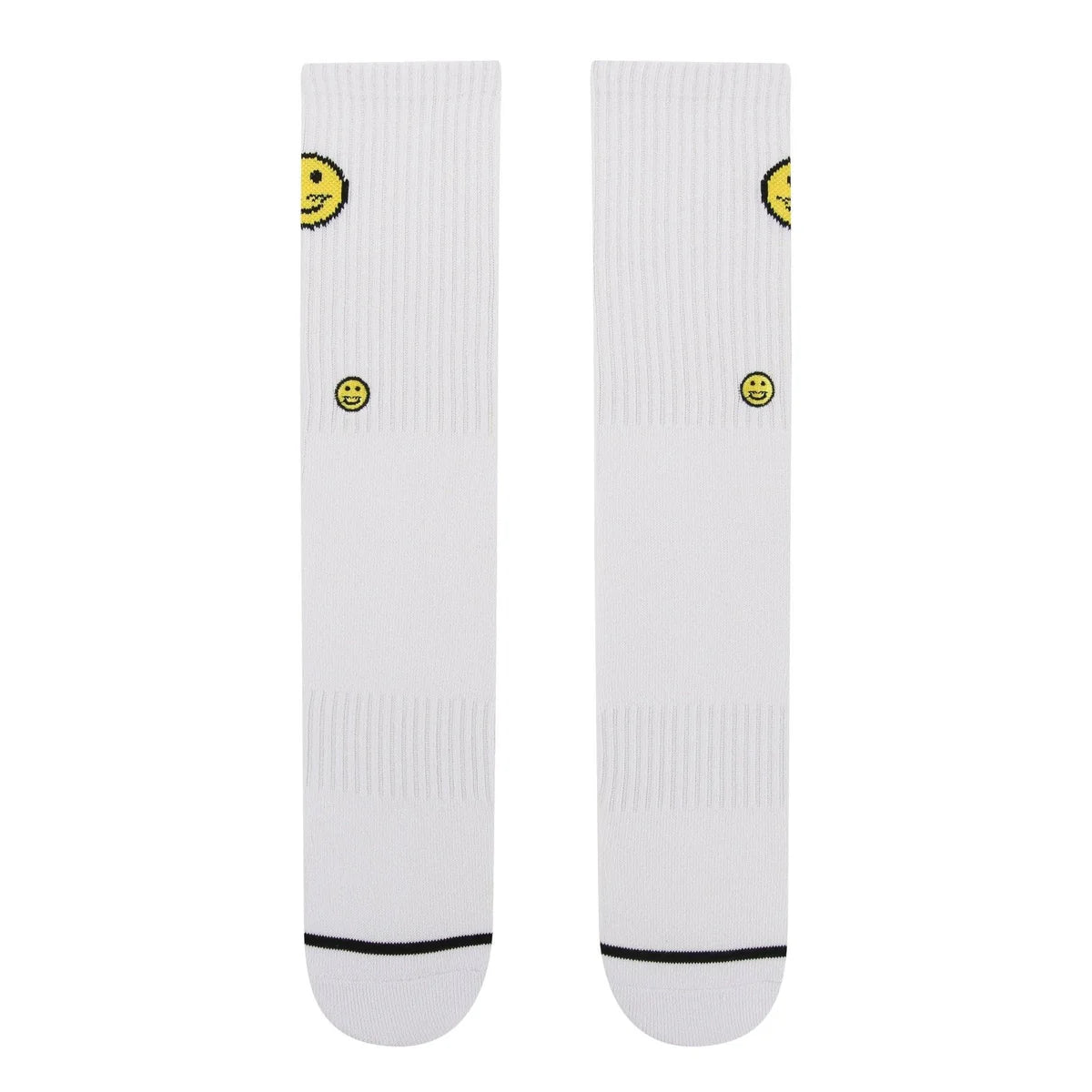 Smile White Crew Sock