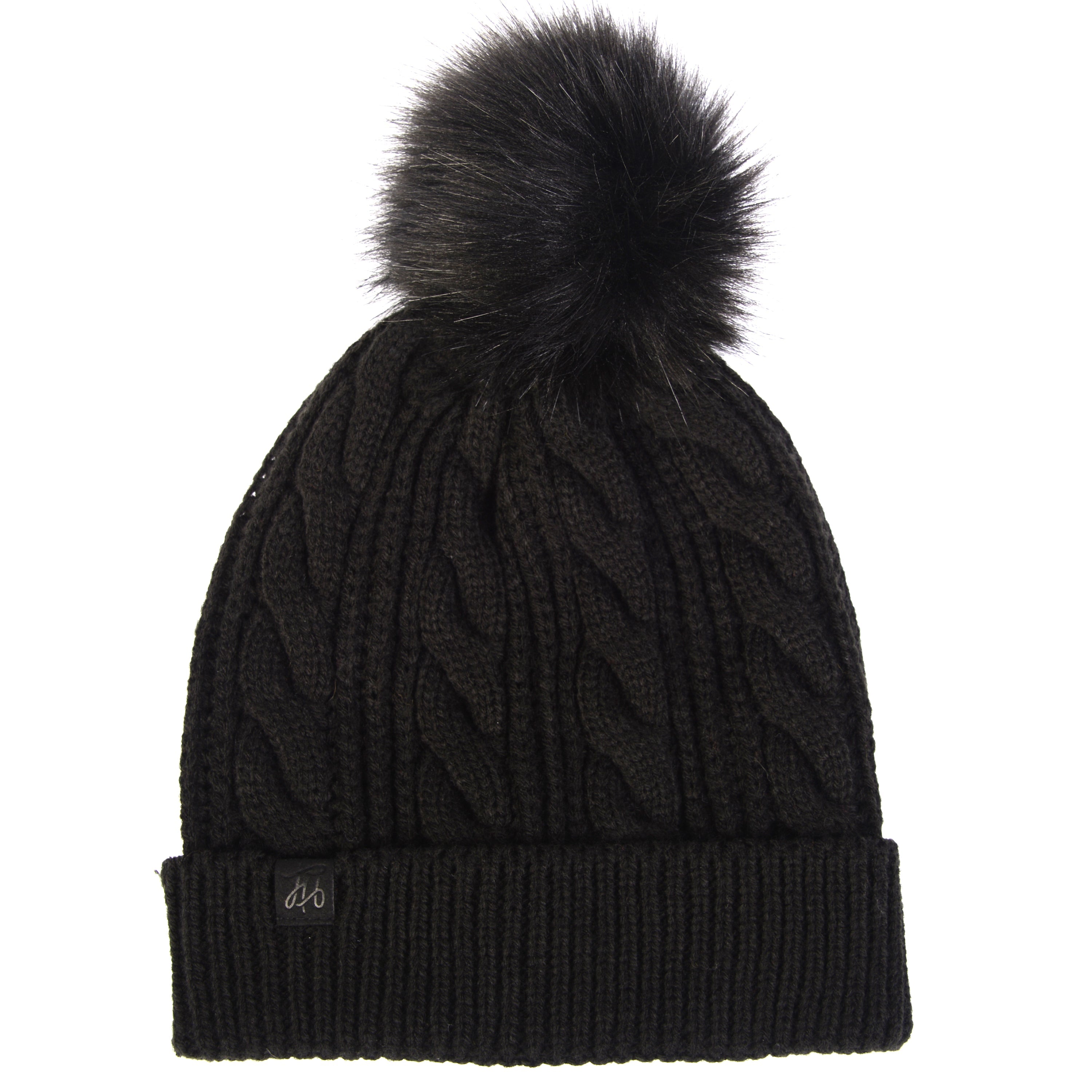Womens Daylight Pom Beanie - Black