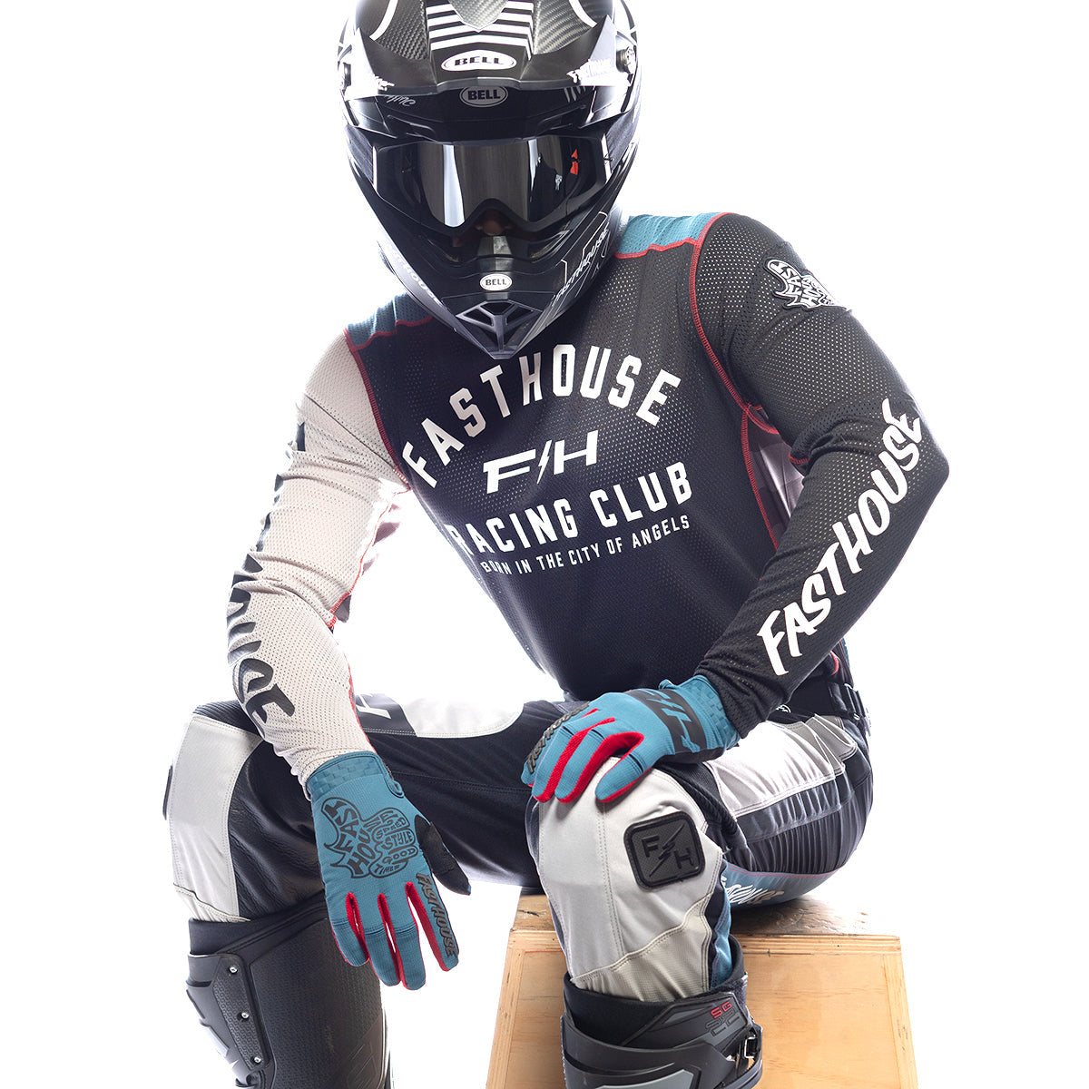Grindhouse Air-Cooled Club Jersey - Black/Teal