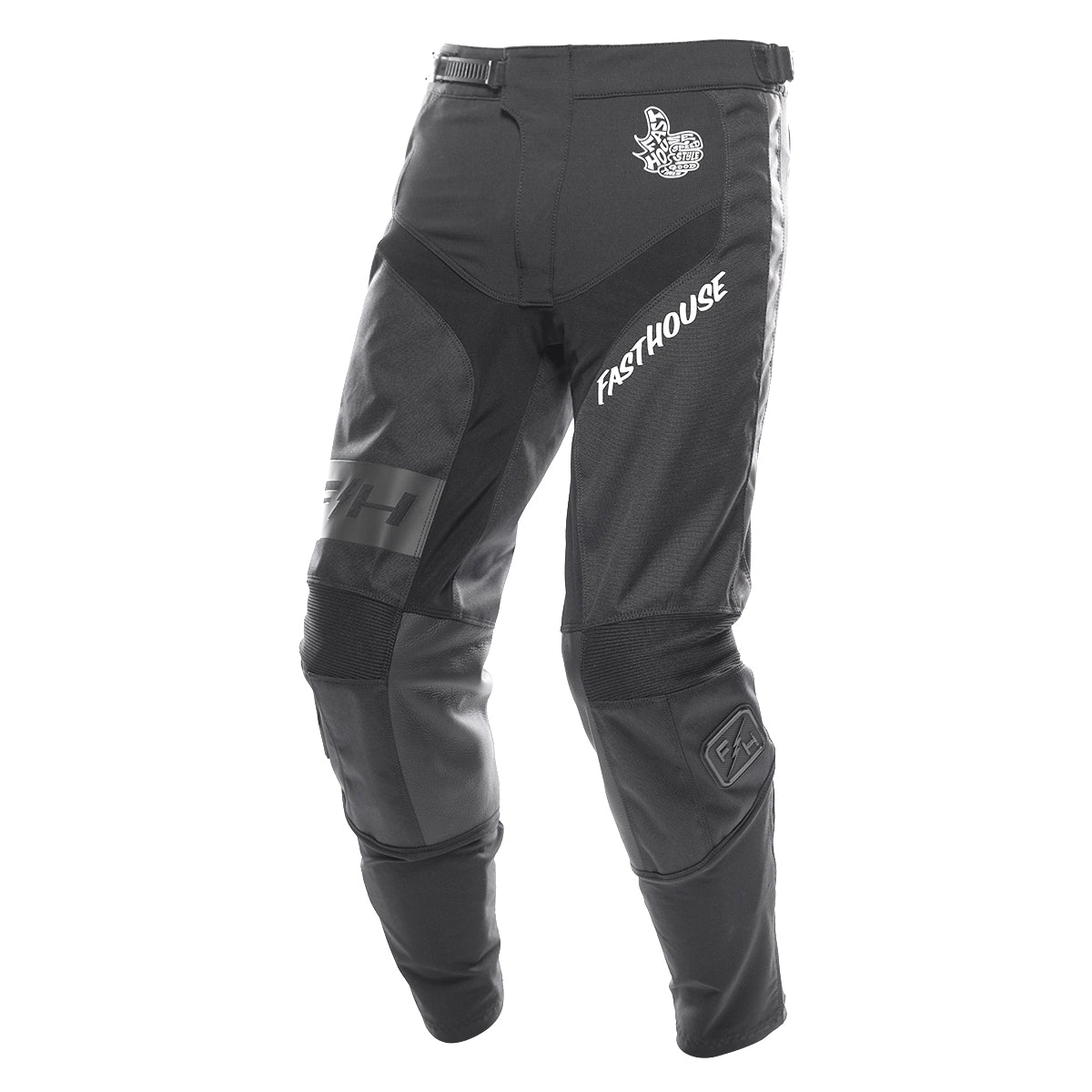 Black and gray Grindhouse Club Pant displayed on a white background.