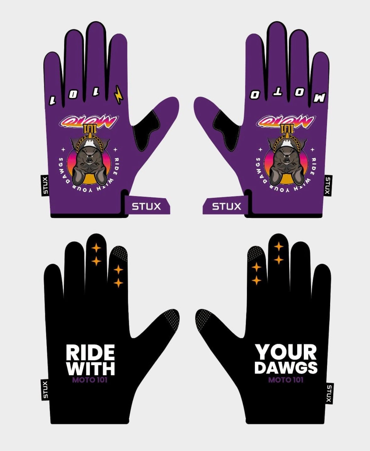Moto101 Glove - Bruce Dawg