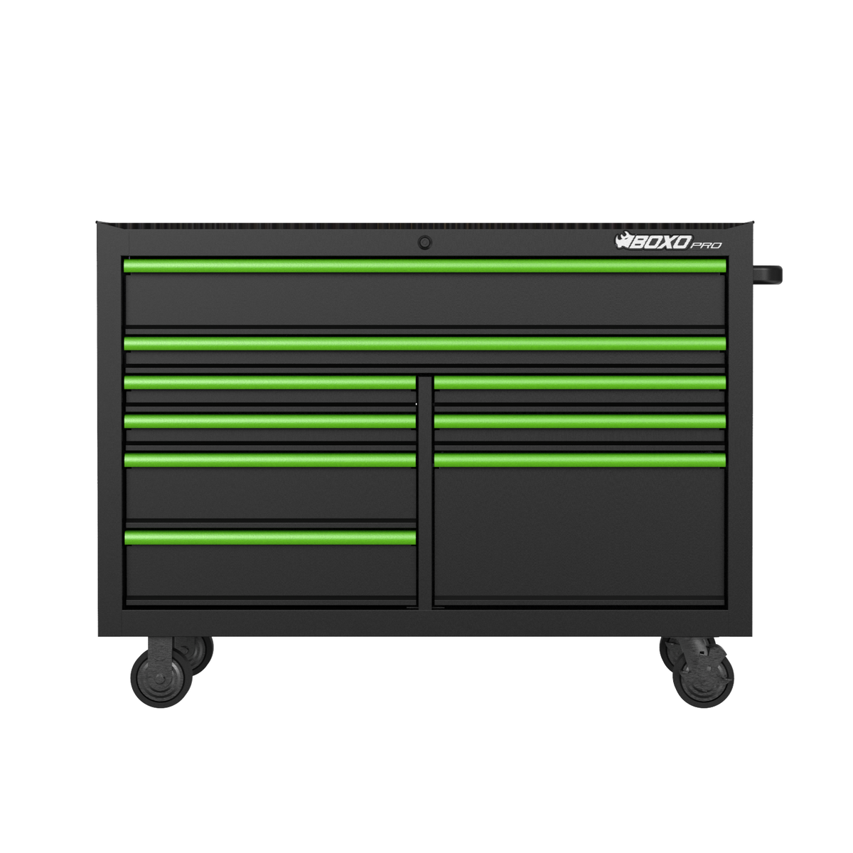 BOXO PRO 53" Matte 9 Drawer Roll Cabinet - Various Trim Options Available
