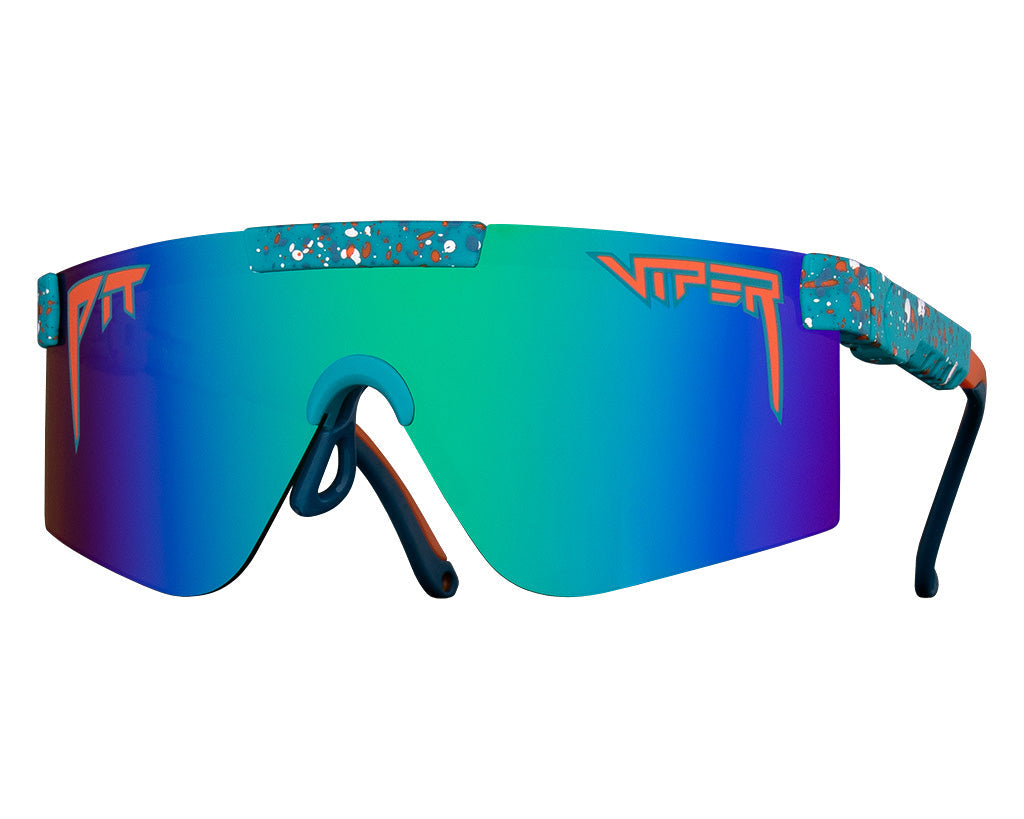 Marina Polarized 2000s Sunglasses with Reflective Lenses on White Background