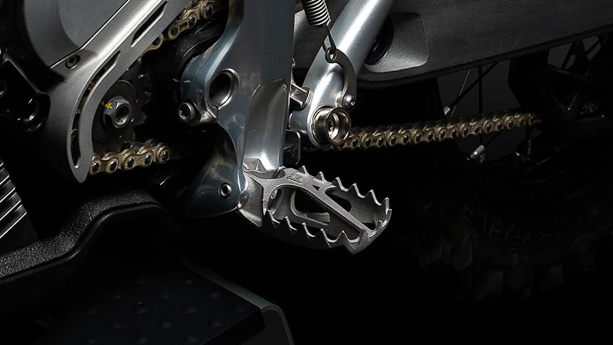 Titanium foot pegs