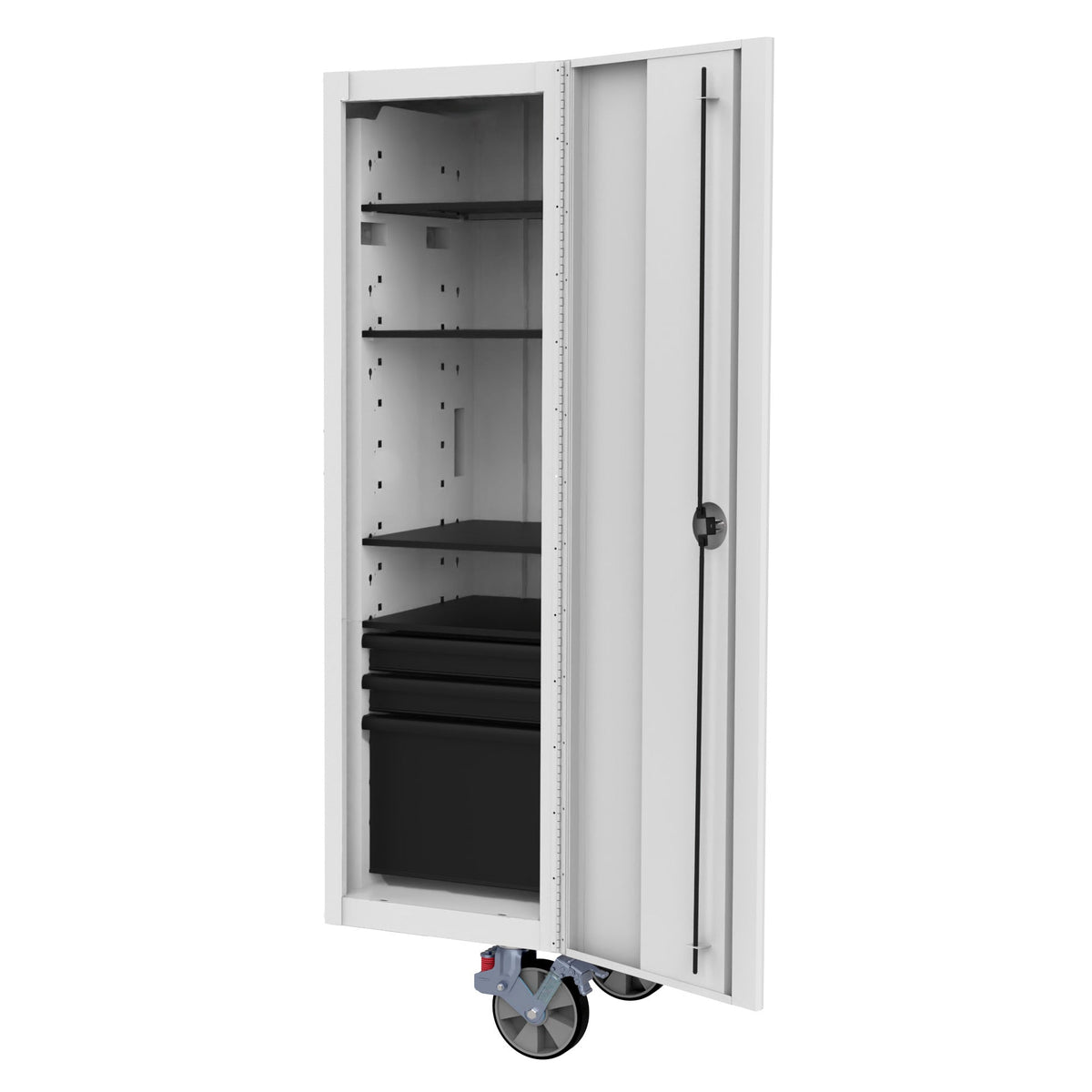 BOXO Full Height Side Locker for BOXO 72" Toolbox Stack - White