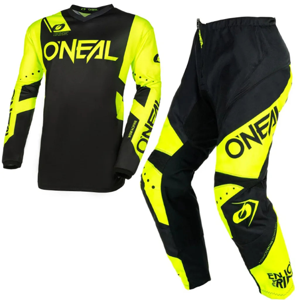 Element Racewear V24 Kit Combo in Black and Yellow featuring stylish and durable design for racing enthusiasts.