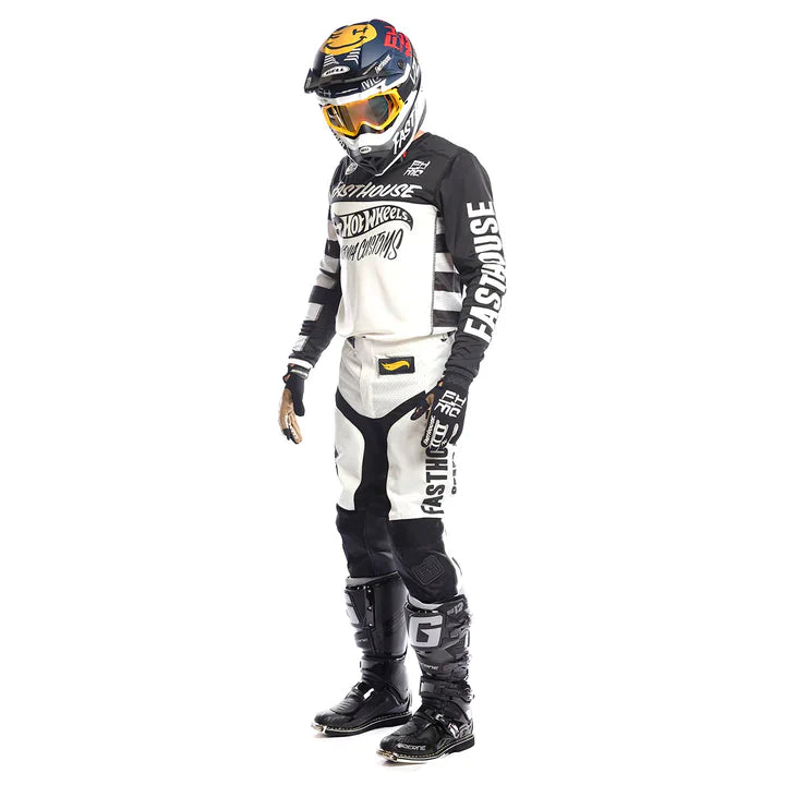 Hot Wheels Grindhouse Long Sleeve Jersey - White/ Black