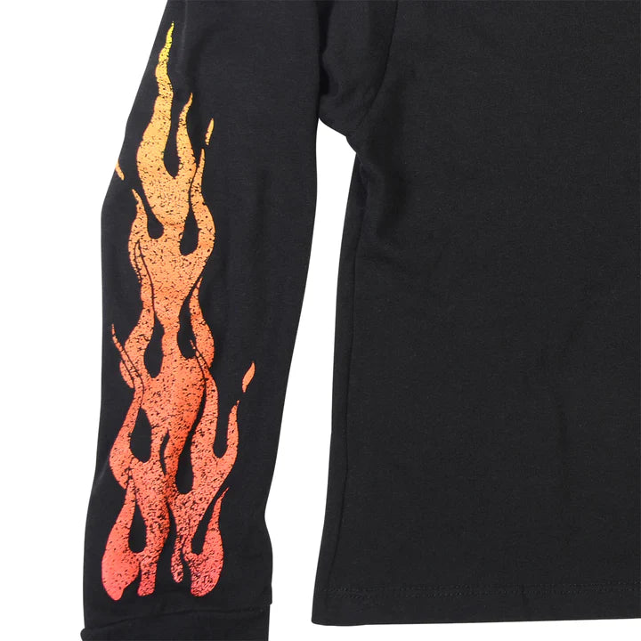 Ricky Women's LS Crop Tee - Black