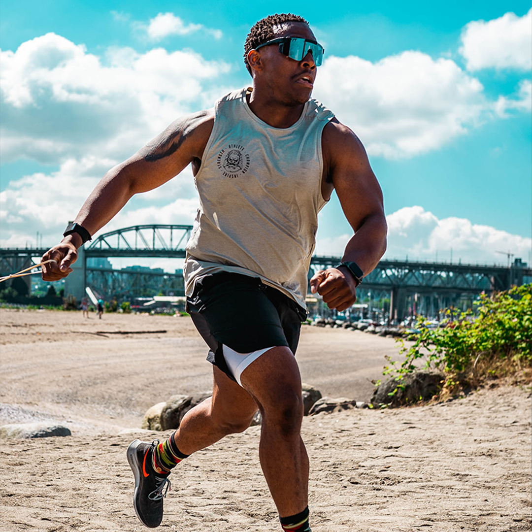 / BALL-ISTIC Smoke | Man running wearing Pit Viper Sunglasses