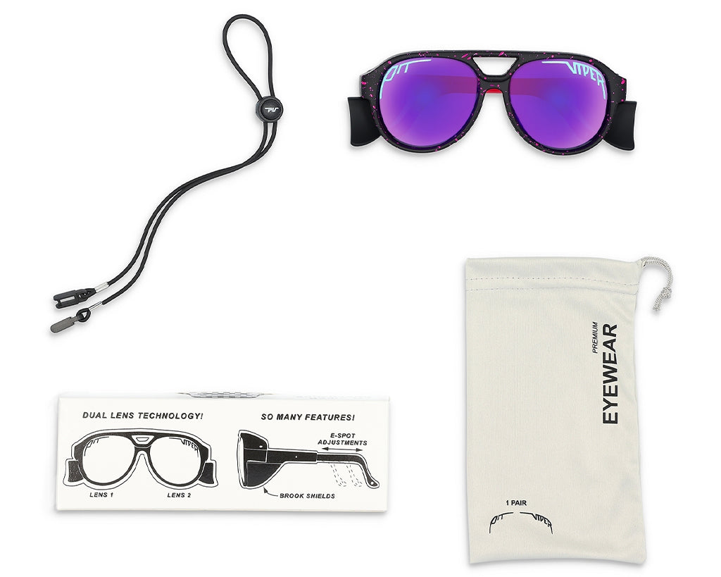 / Polarized Z87+ Purple | The Ignition Exciters with a Polarized Z87+ Purple lens from Pit Viper Sunglasses