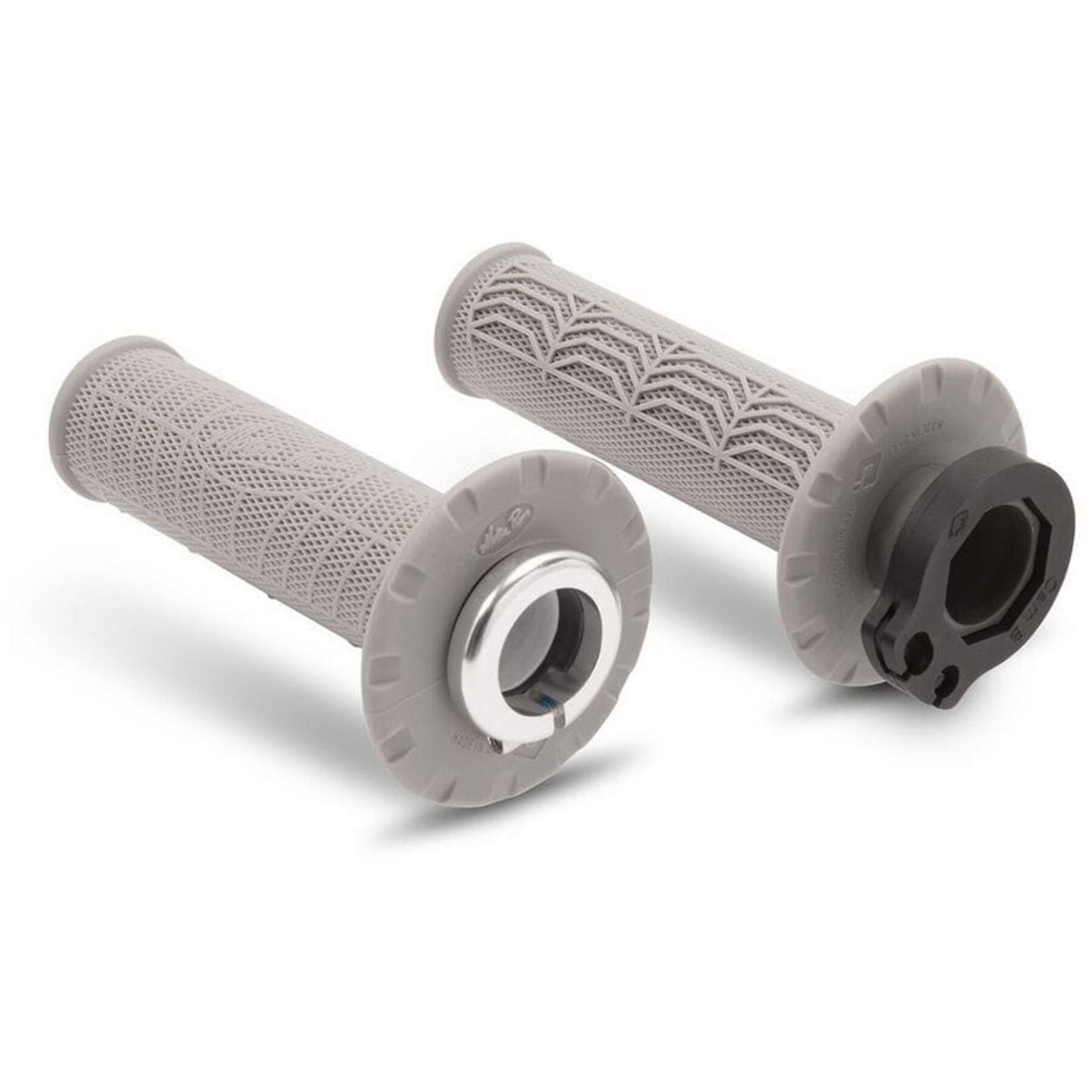 Motion Pro Dirt Control V2 Lock-On Grip in Grey Soft, designed for optimal grip and control on dirt bikes.