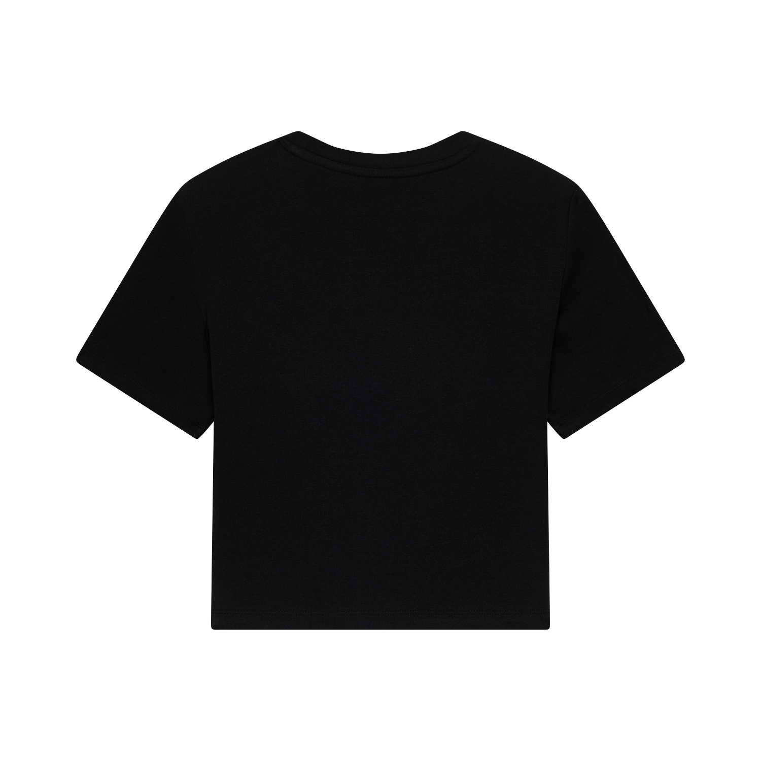 W FOX HEAD RIB BABY TEE - BLACK