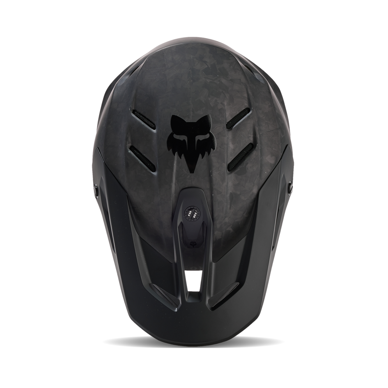 FOX V3 RS CARBON SOLID HELMET - MATTE BLACK