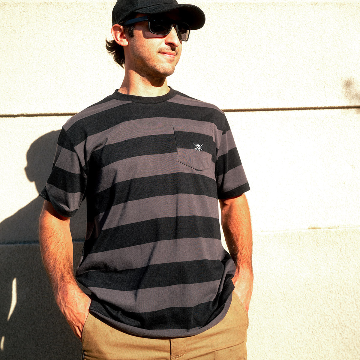 Rufus Yarn Dye Tee - Black