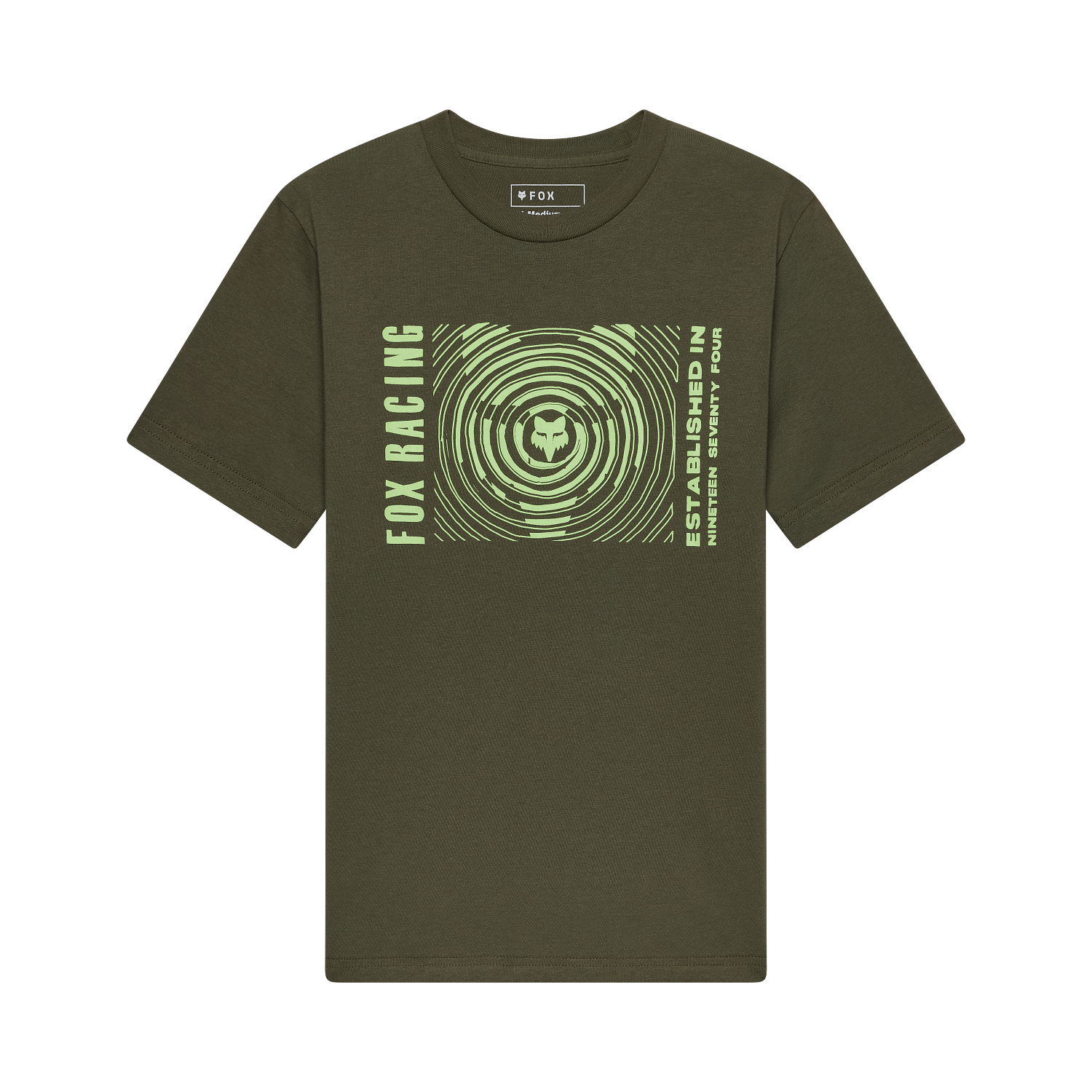 YTH WARPED SS TEE - DARK GREEN