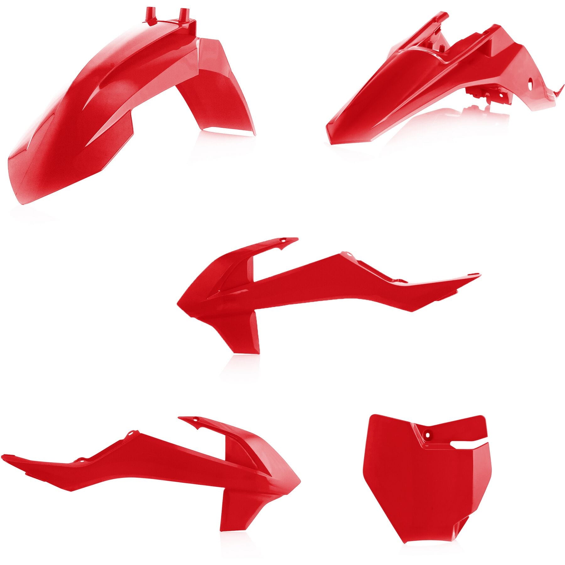 5 Piece Plastic kit for Gas Gas MC65 (2021-2023) in vibrant red color