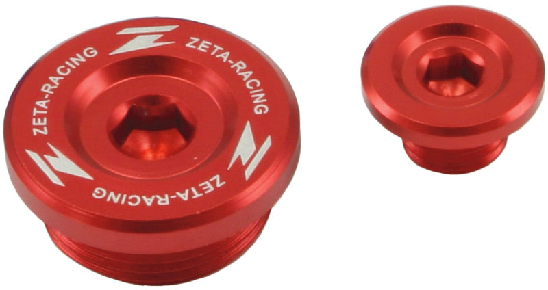 Engine Plugs in red color for CRF250 04-09 and CRF250X 04-17 motorcycles