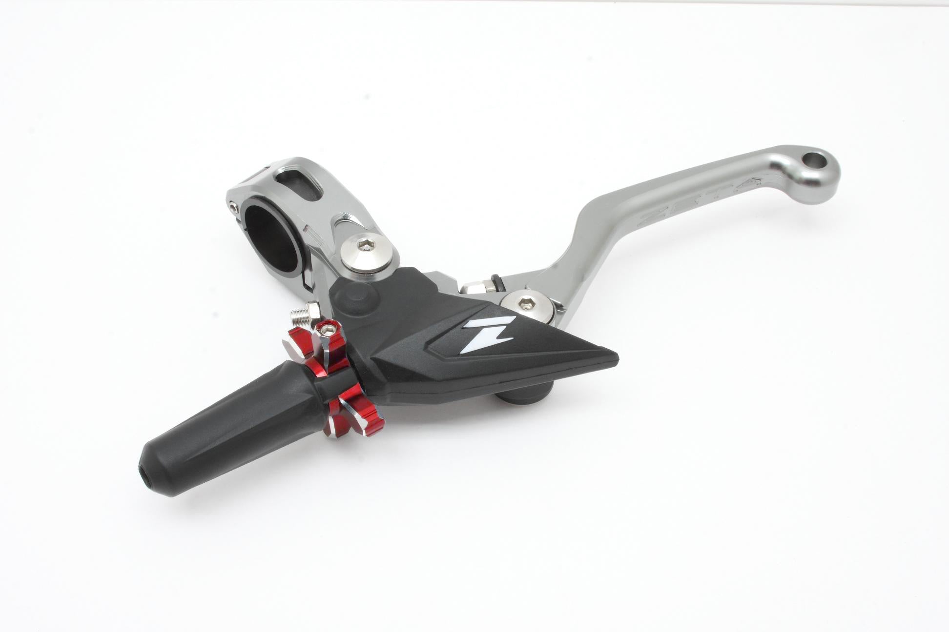 Forged Pivot clutch lever perch set featuring a 3-finger design in titanium finish, designed for high-performance motorcycle use.
