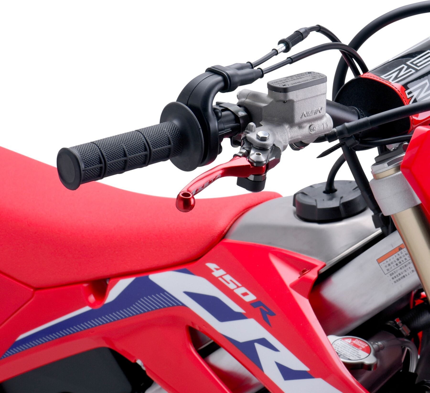 Pivot brake and clutch lever set for CRF450R 2021-2022 motorcycle in black and silver.