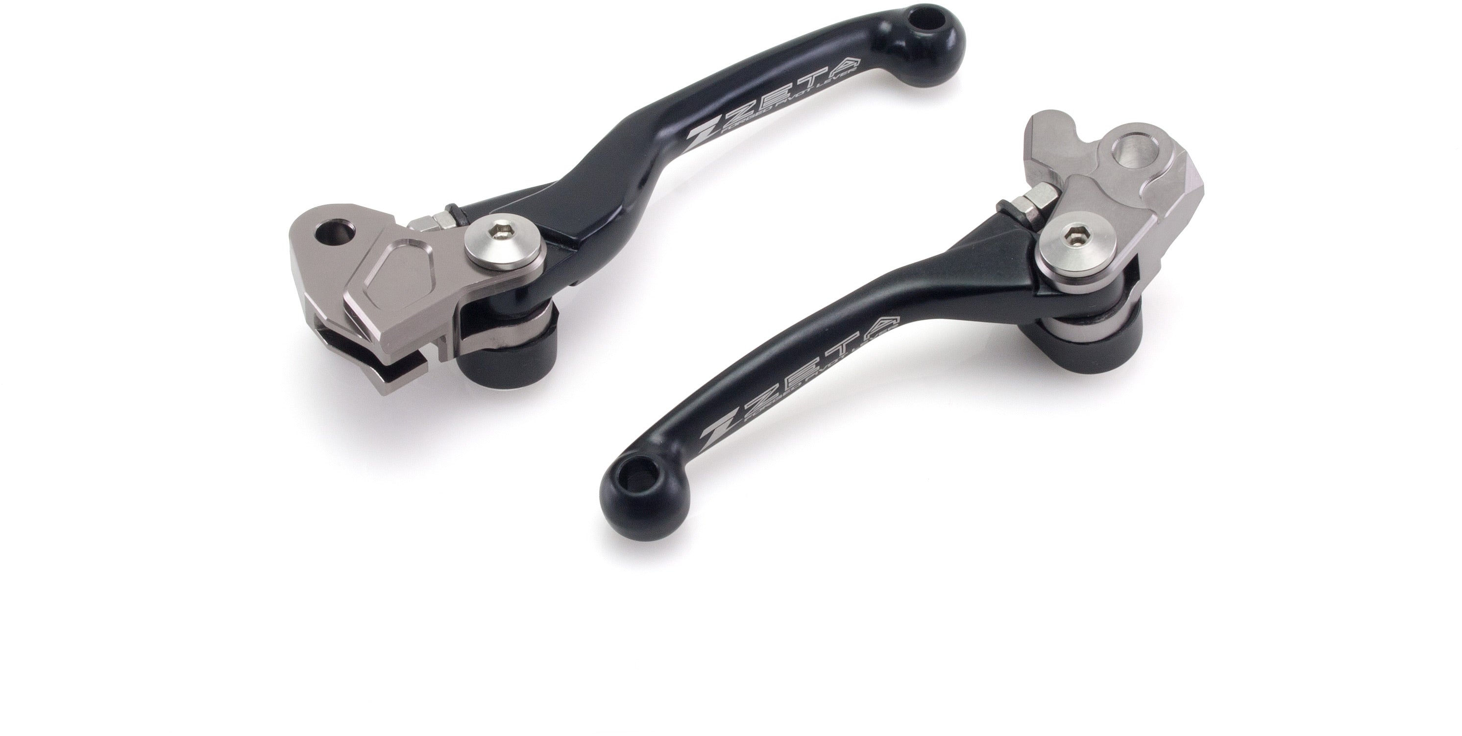 Pivot brake and clutch lever set for KXF250 2013-2020, KXF450 2013-2018, and YZ125/250 2008-2014, showcasing high-quality aluminum design and precision engineering.