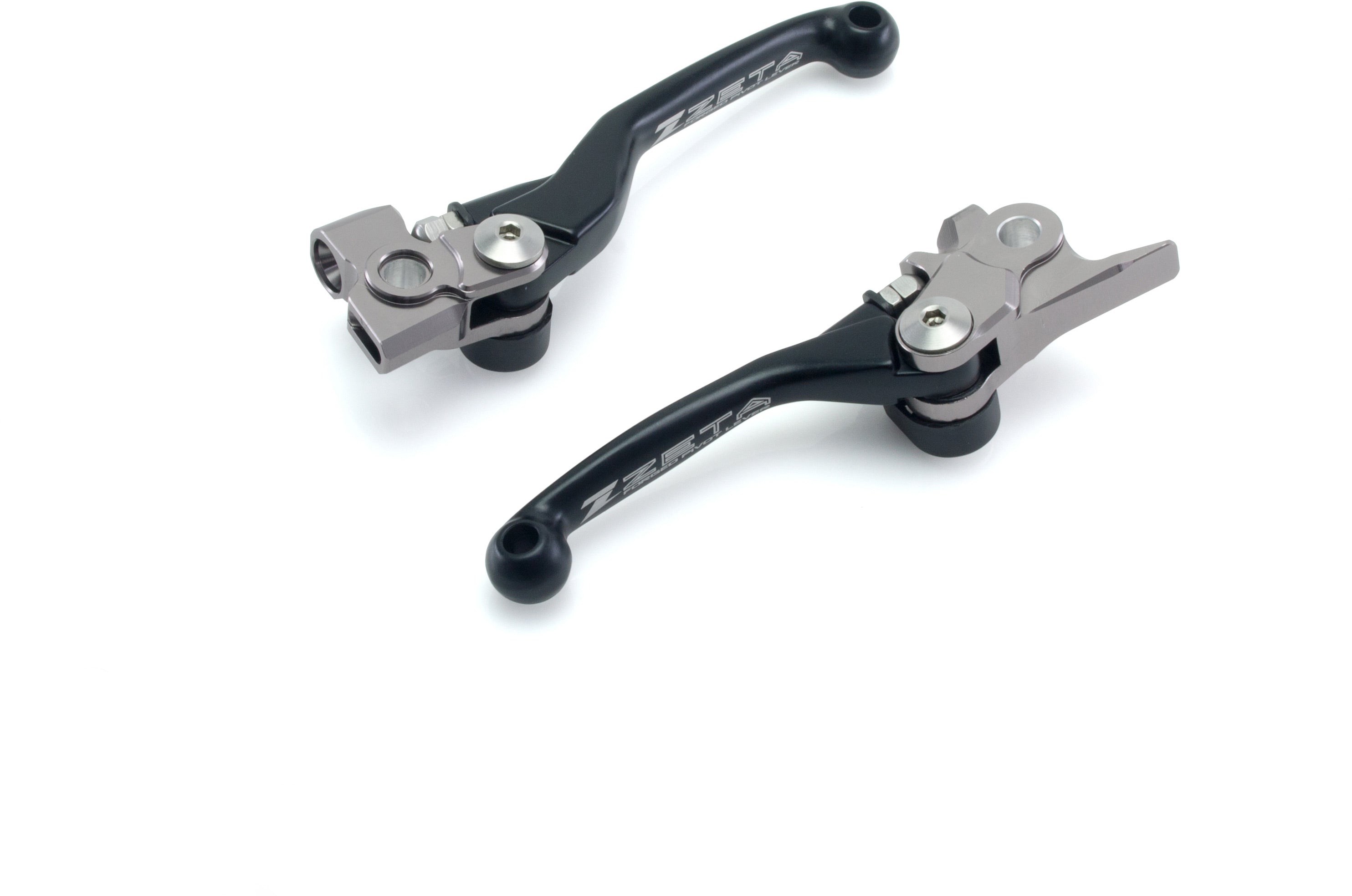 Black pivot brake and clutch lever set for KTM/Husqvarna TC 14-21, FC 16-22, TE/FE 17 motorcycles.