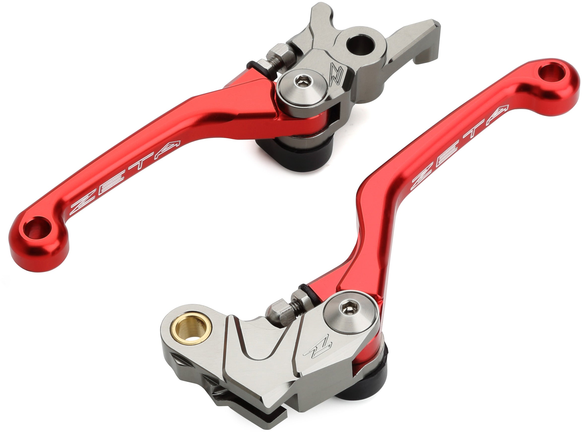 Red pivot brake and clutch lever set for CRF450L 19- and CRF450X 19- motorcycles.