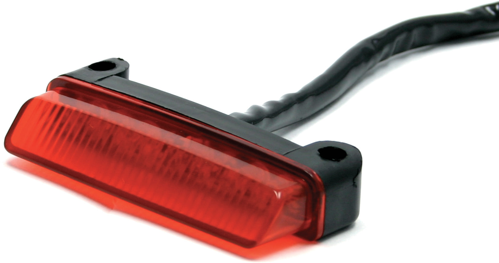 Moto CRF X LED tail light in red, showcasing modern design and bright illumination for enhanced visibility on motorcycles.