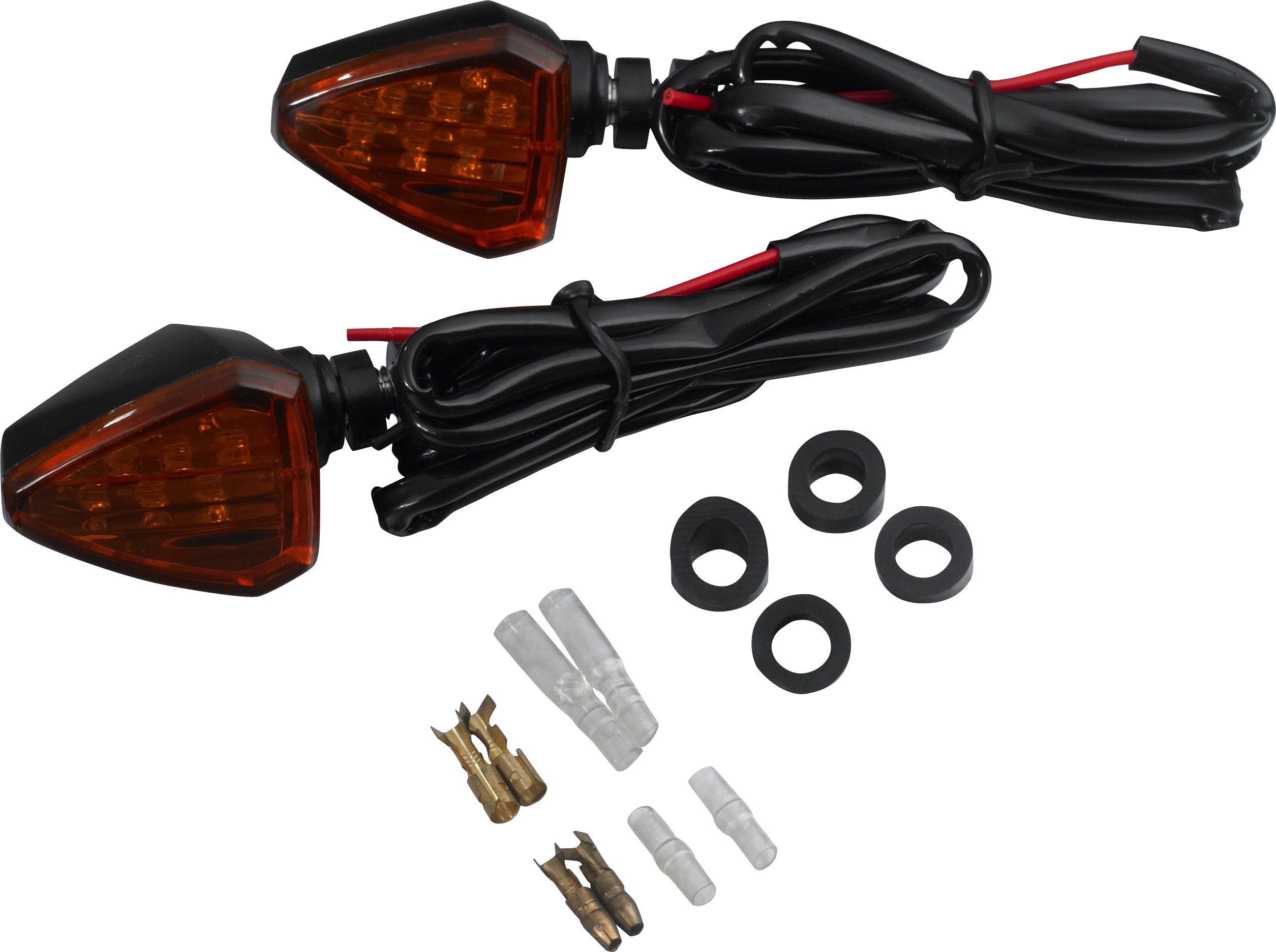 601 LED indicator flasher 12v orange 2pcs on a white background