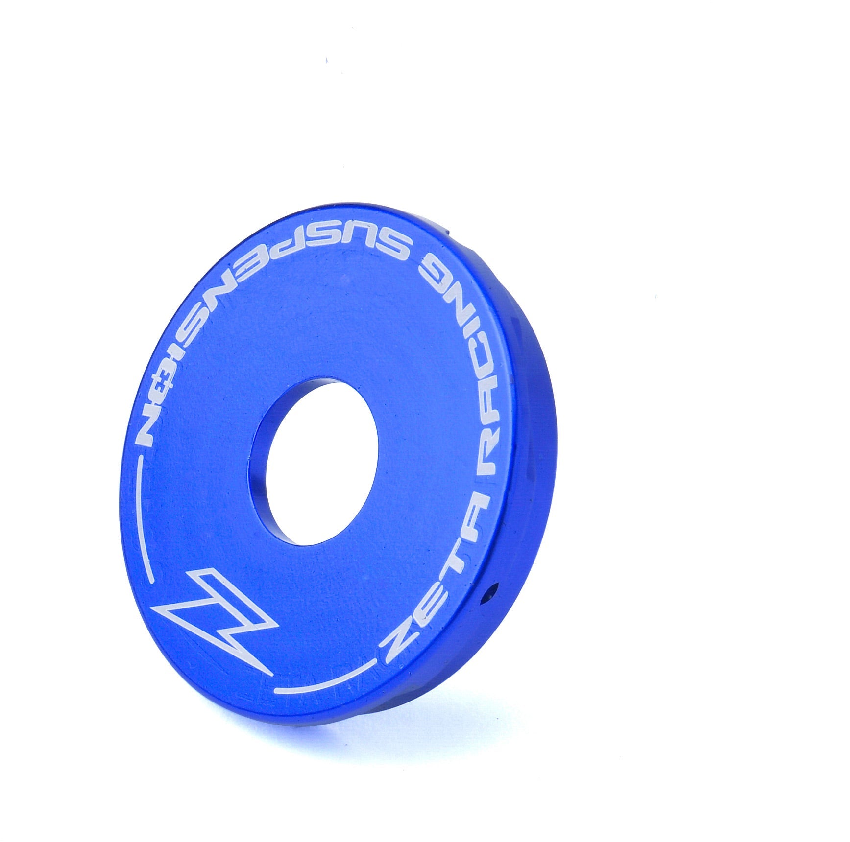 Rear Shock end cap KYB 50mm Blue on a white background