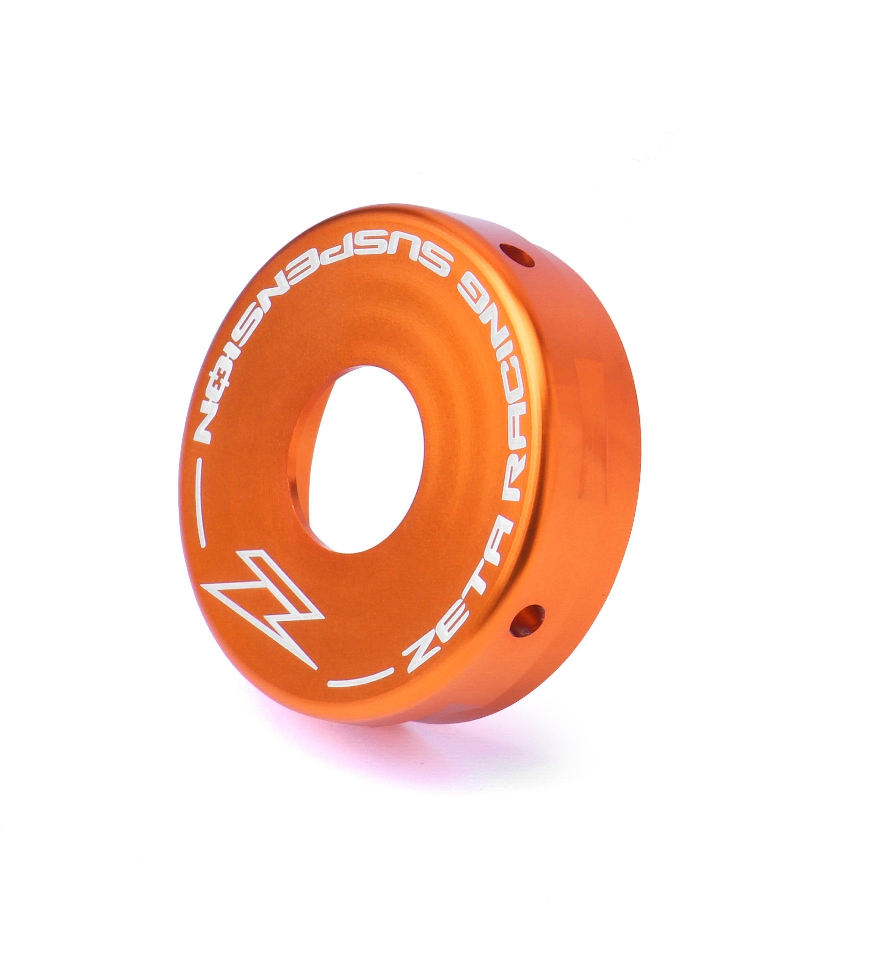 Rear Shock end cap WP 50mm in orange color, showcasing its design and functionality for motorcycle suspension systems.