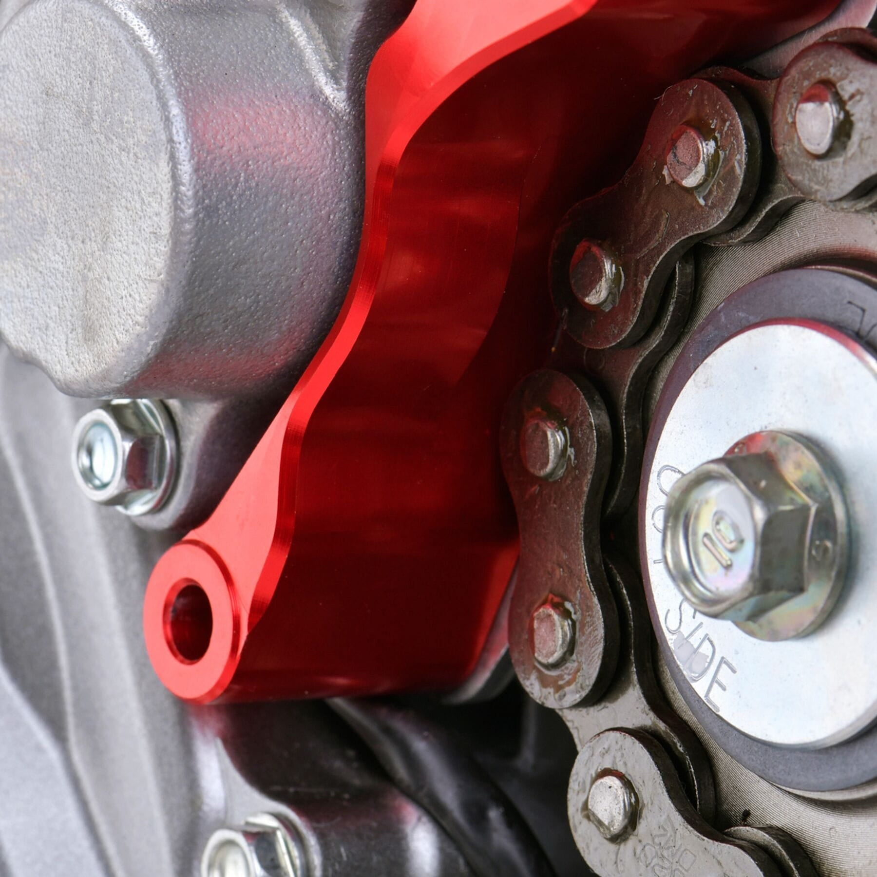 CaseSaver with Cover CRF450R/RX 21-22 in Red, showcasing its durable design and protective features for off-road motorcycle enthusiasts.