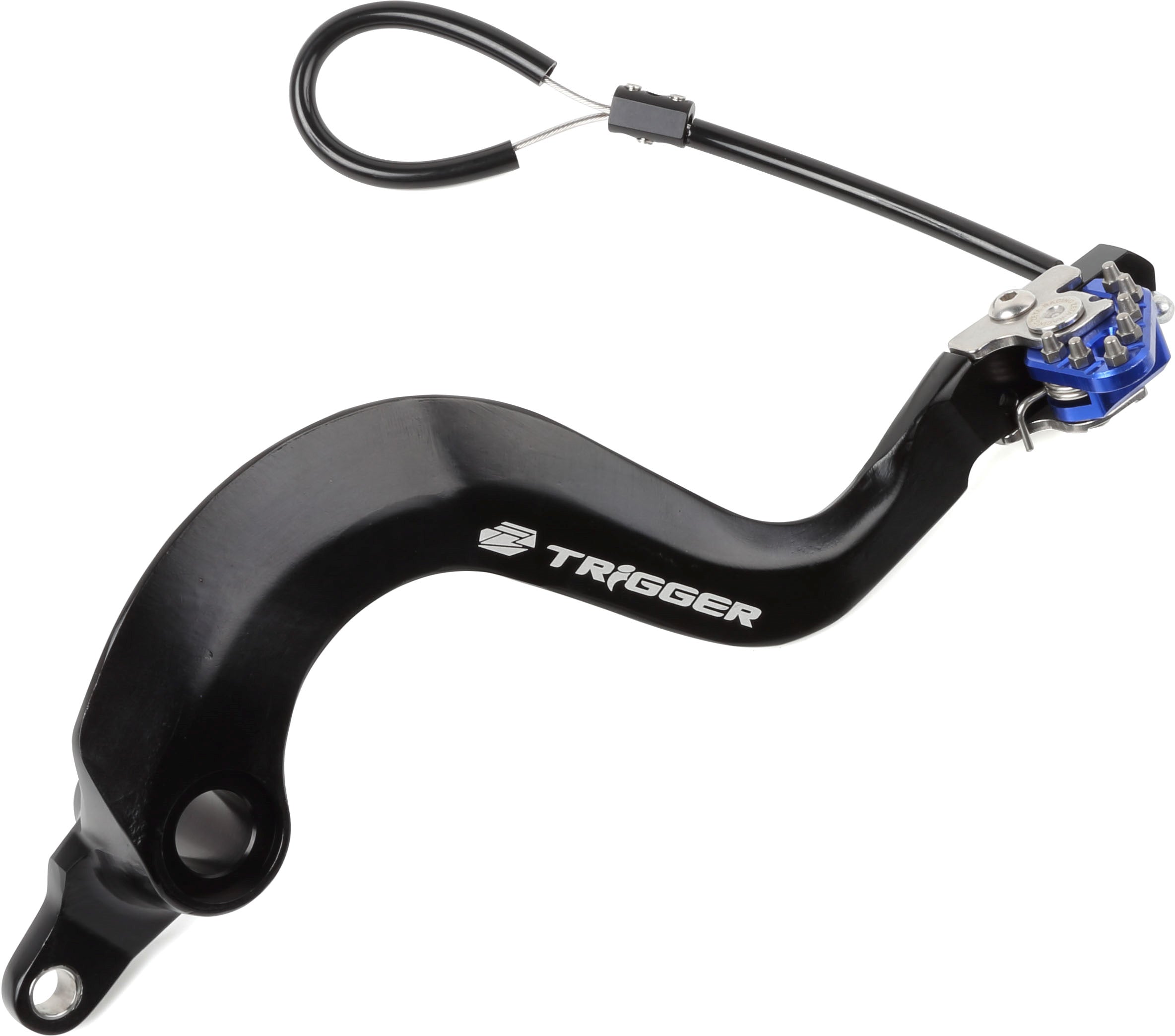 Trigger Rear Brake Pedal Lever for YZ125 / 250 05-22 in Blue, showcasing its ergonomic design and durable construction.