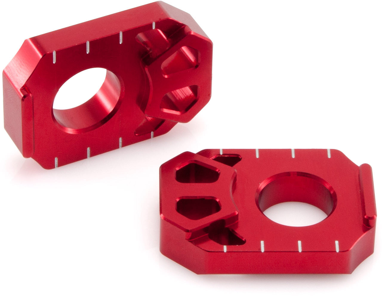 Axle blocks in red color for KX85 model year 2001-2022.