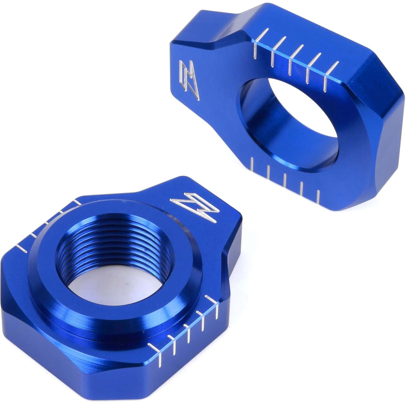 Axle blocks in blue for Husqvarna FC 2016-2021 and TC 2017-2021 motorcycle models