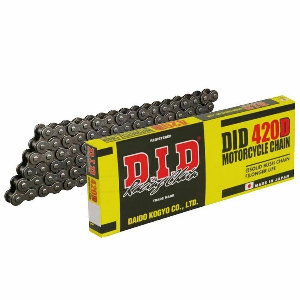 420 D Black Chain with 134 links, designed for durability and performance in various applications.