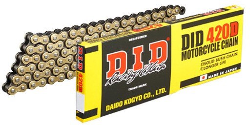 Gold and Black 420 D Chain with 134 Links for Motorcycles
