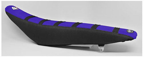 Ribbed Velcro cover in black with blue top for YZ450F models from 2010 to 2013
