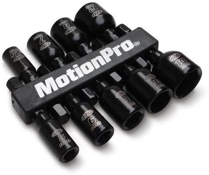 Magnetic Hex-Drive Socket set for MP bit drivers with T-Handle, featuring various socket sizes and a durable design.