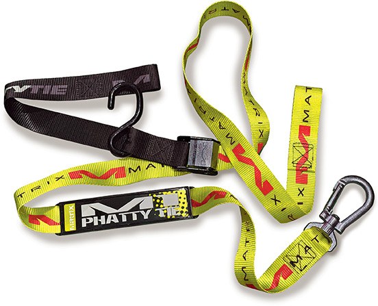 M1.5 Phatty Tie Down Set with sturdy straps and robust hooks for securing cargo.