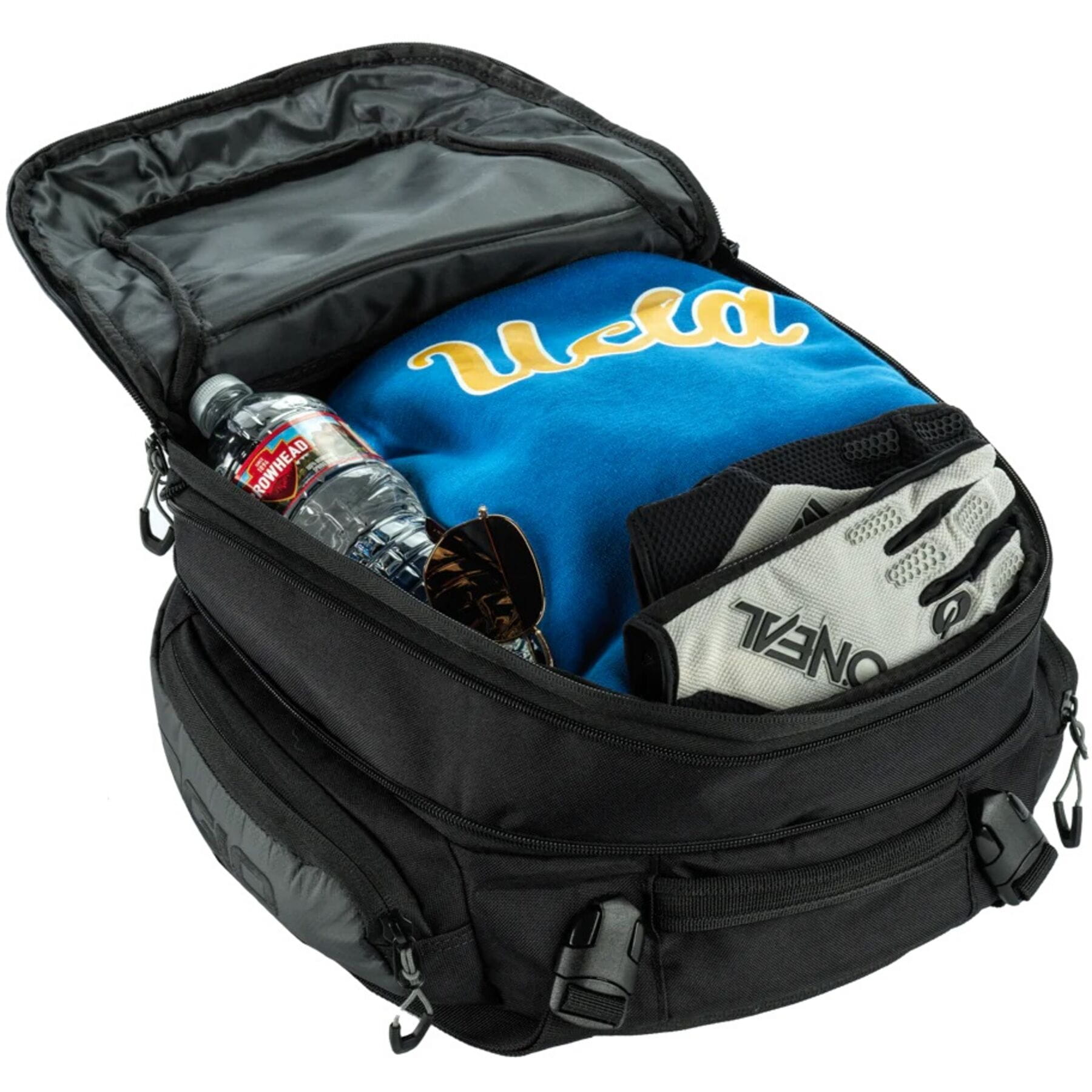 Tail Bag 2.0 Stealth designed for motorcycle enthusiasts, featuring a sleek black design and durable materials for optimal storage and style.