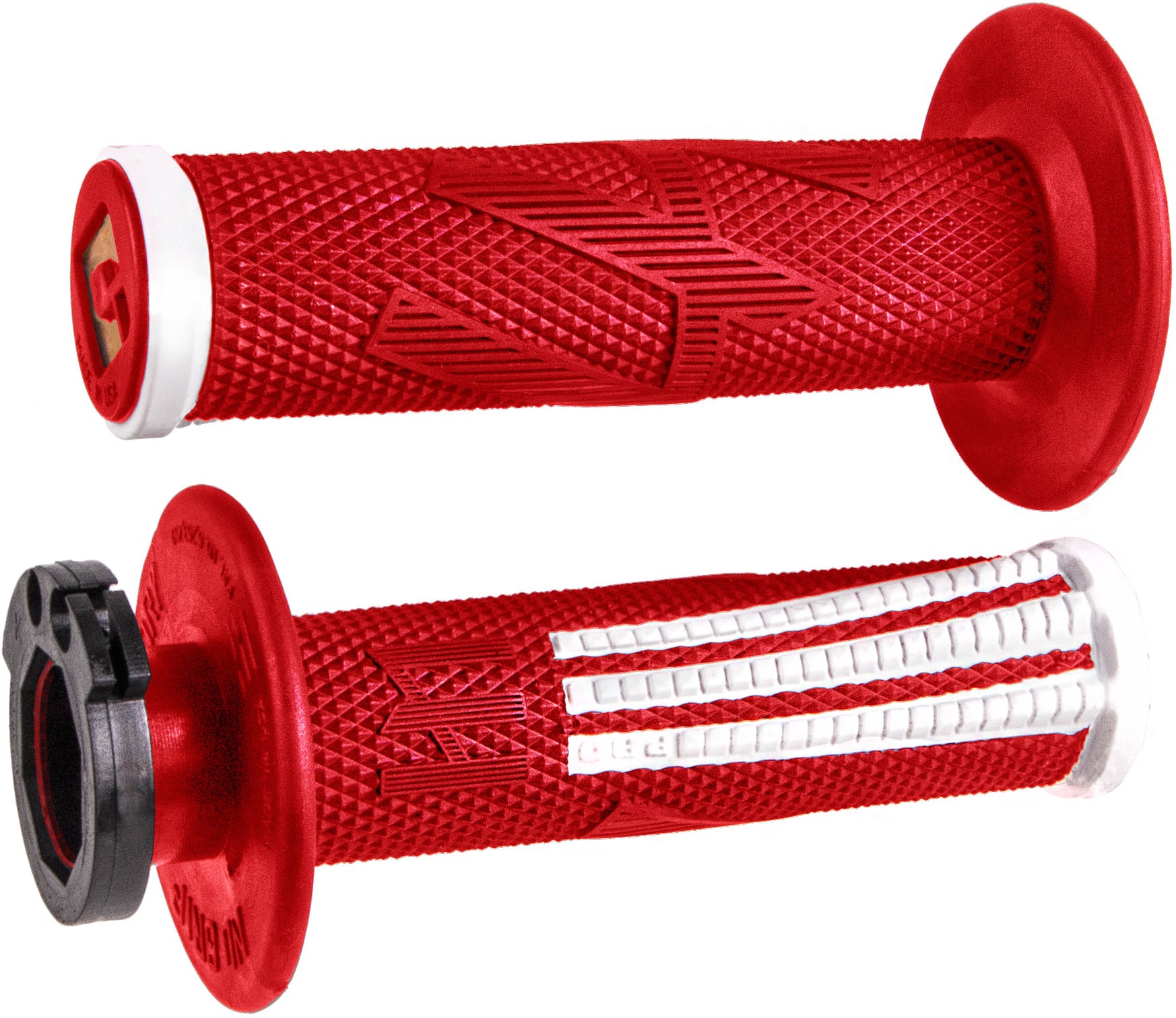 EMIG2 PRO Lock On V2 Grip Red/White on handlebars