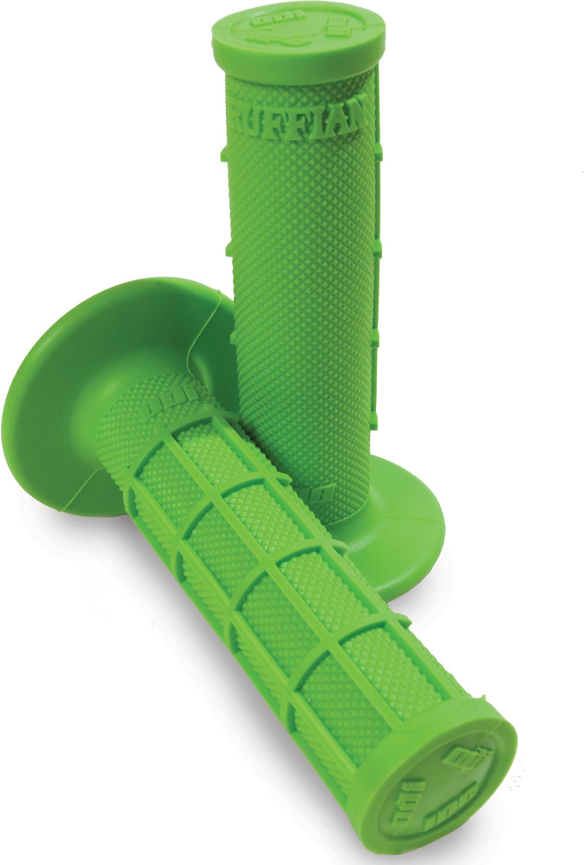 Ruffian Half-Waffle Grips featuring a textured surface for better grip and control on bicycles.