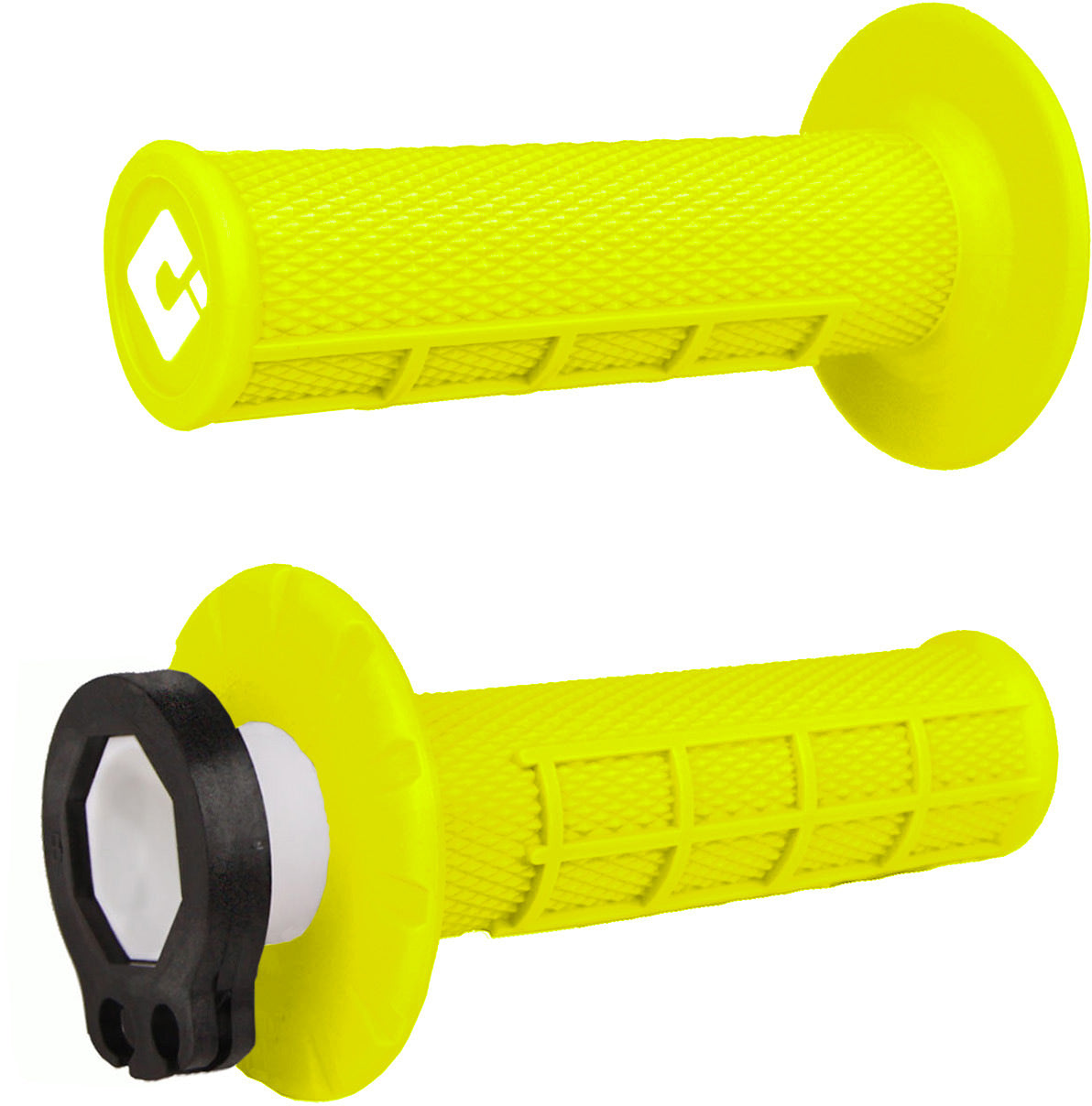 Half Waffle MX Lock-On Grip Set featuring textured surface for improved grip and control on motorcycle handlebars