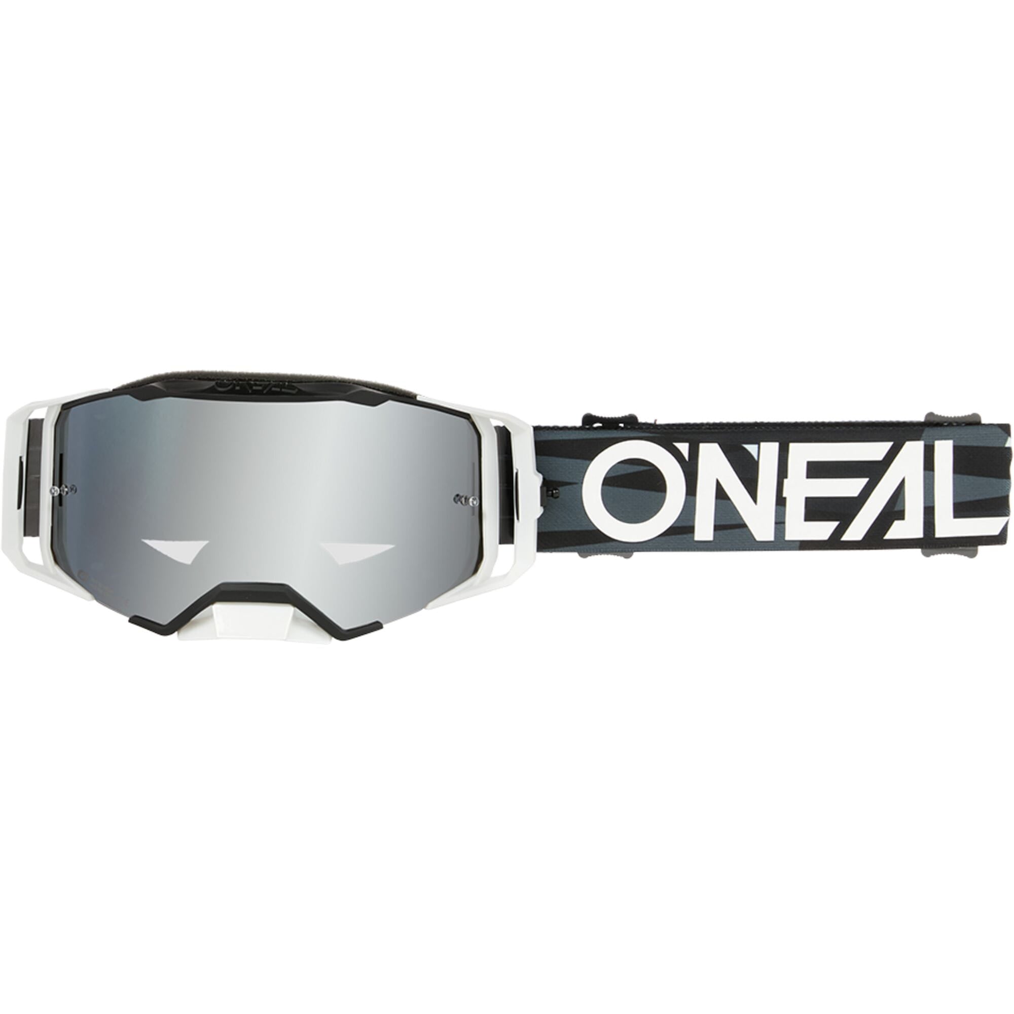B-33 Goggle ICTUS black/white - silver mirror
