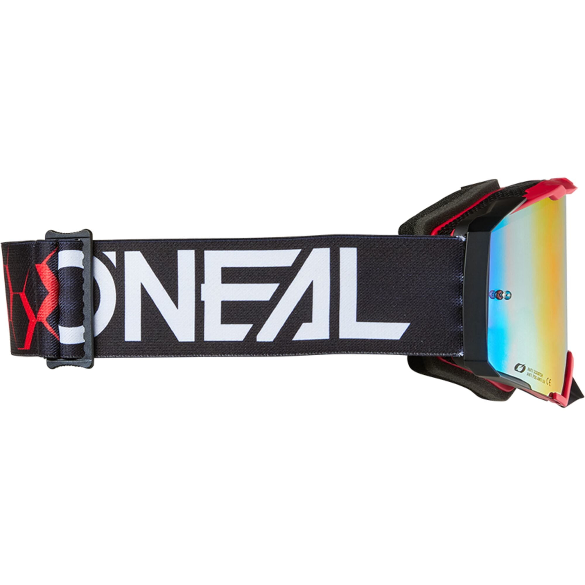 B-33 Goggle HEXA black/red - radium red