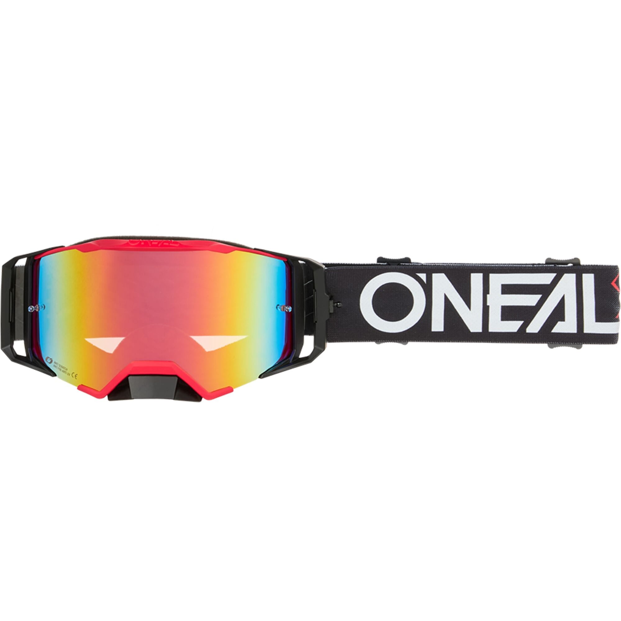 B-33 Goggle HEXA black/red - radium red